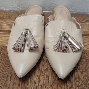 Women's Cream Tassel Loafers